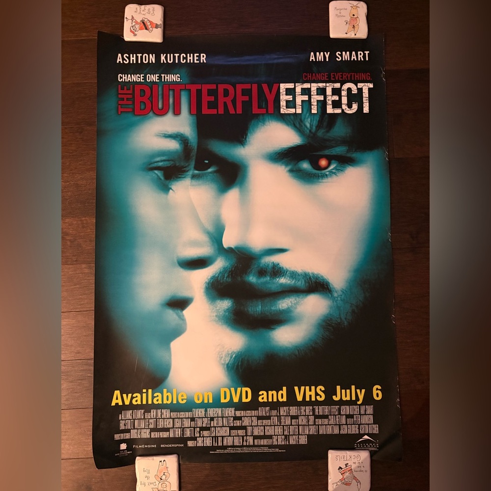 THE BUTTERFLY EFFECT Original DVD Release Poster 26x29 In USED Canadian Version